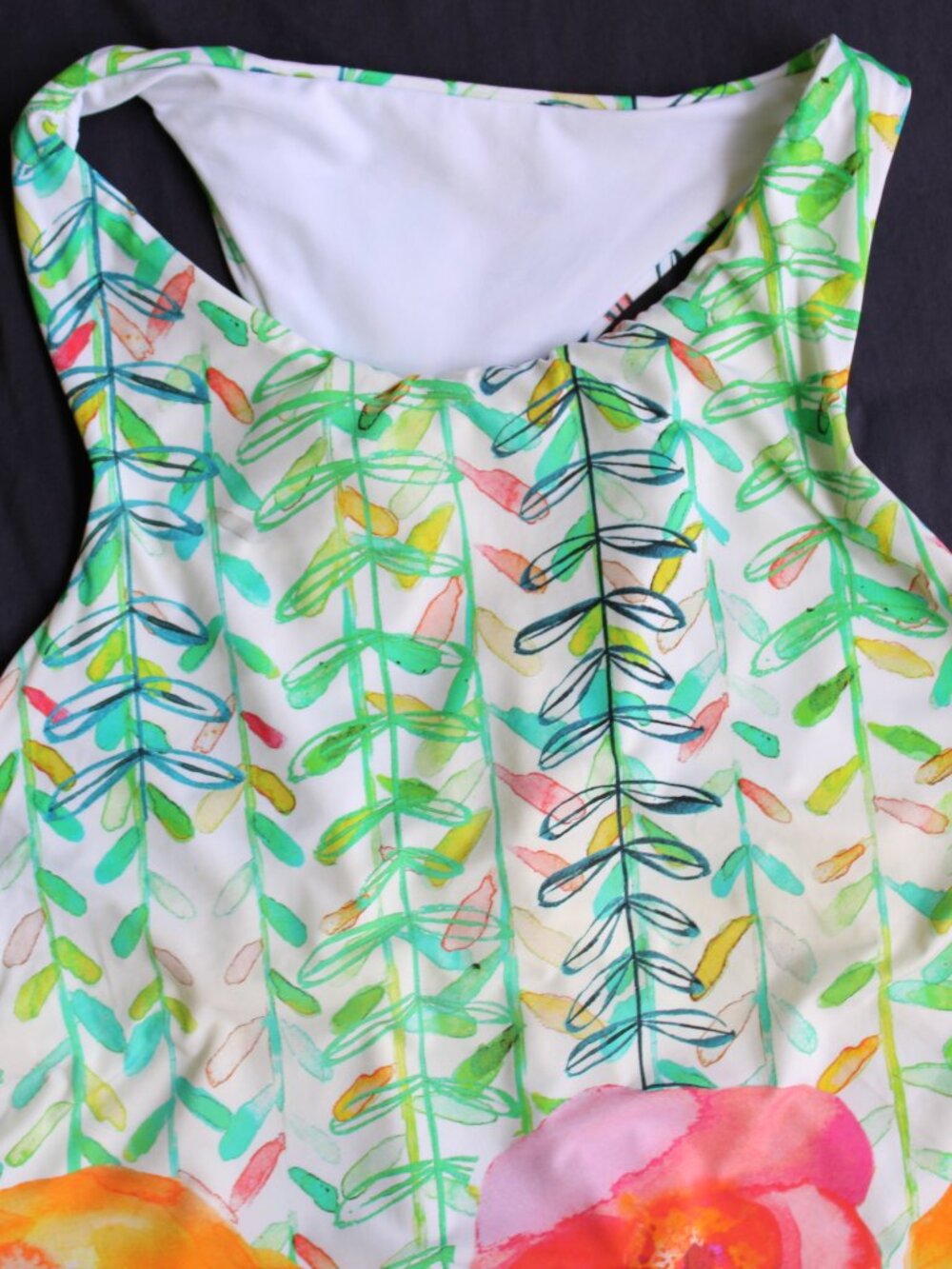 Saha Anthropologie Floral One Piece swimsuit lilly water color bodysuit XL beach - Picture 8 of 12